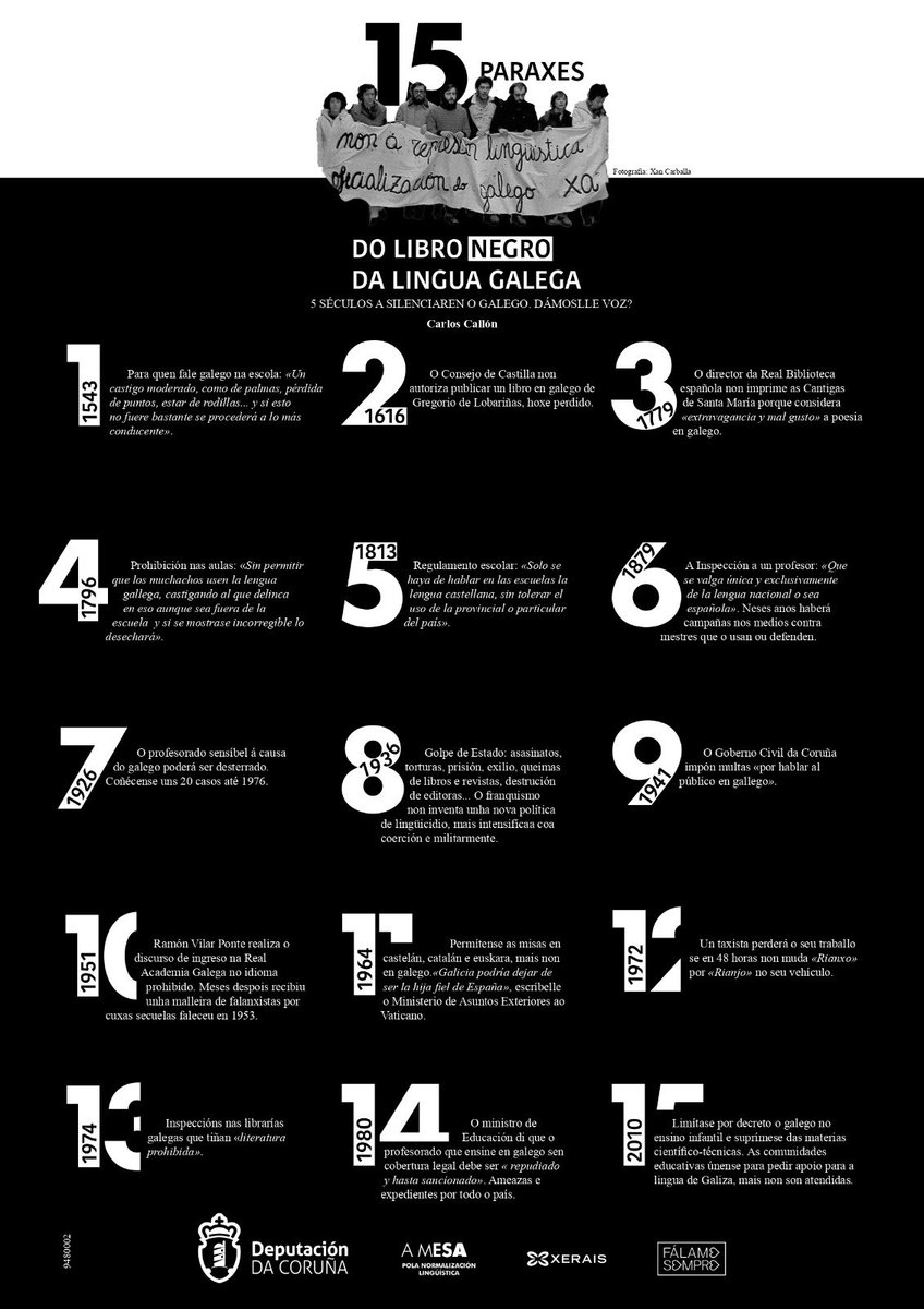 carloscallon's tweet photo. Acabo de actualizar as xanelas sobre a historia do galego, para quen as quixer descargar, e sumeille outros materiais e informacións derivadas do traballo sobre #olibronegrodalinguagalega

Axúdasme a espallalo? ✊🏾🥰

https://t.co/u1eZQqGuS8 https://t.co/UaGUp4P7bq