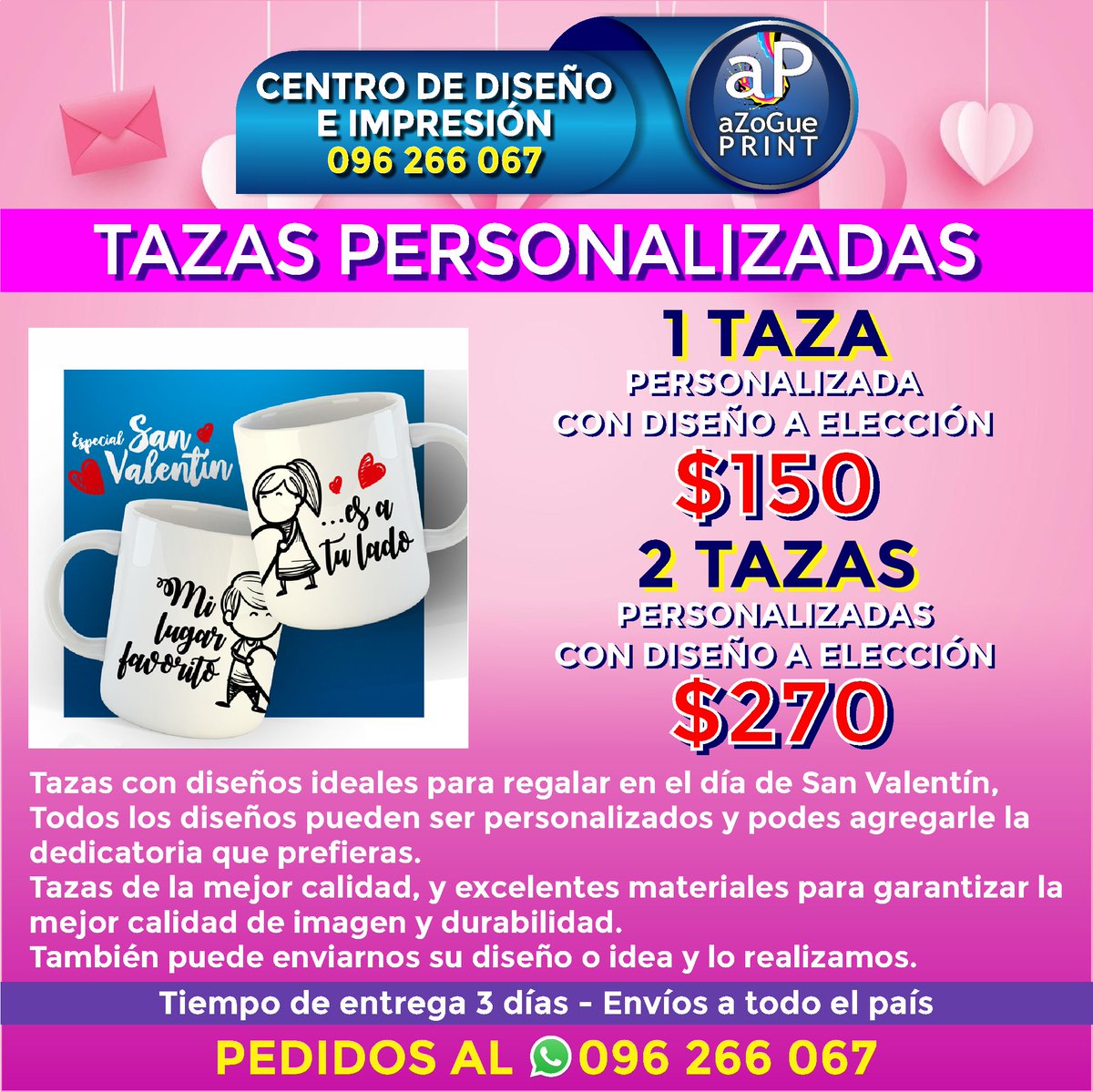 aZoGuePRINT's tweet photo. PROMO SAN VALENTIN
TAZAS PERSONALIZADAS! https://t.co/J5RkuagtGU