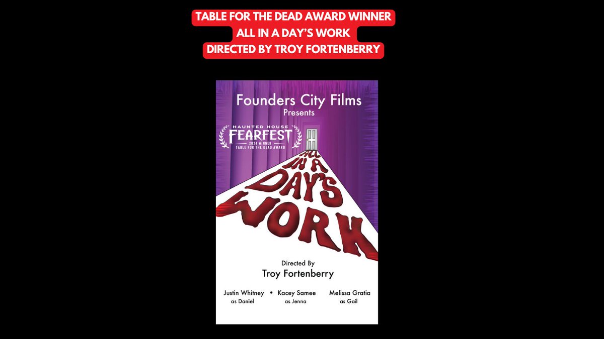 Dive into the darker side of love this Valentine's Day! Pre-order your ticket for our Date, Mate, Dine in Fear Virtual Screening featuring 'All in a Day's Work,' the Table for the Dead Award Winner by Troy Fortenberry. Tickets just $7. loom.ly/KZxXM5M #VirtualScreening