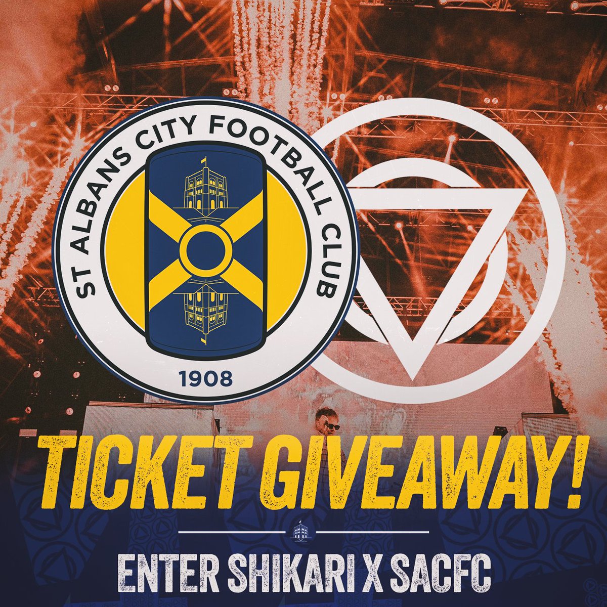 stalbanscityfc's tweet image. 🌟 Two tickets are up for grabs for an @entershikari concert at Wembley on the 17th February!

🤝 To enter, LIKE and SHARE this post, FOLLOW St Albans City and Enter Shikari, and TAG a friend you want to party with!  

🏆 Winners to be revealed Monday 5th February

#SACFC 😇