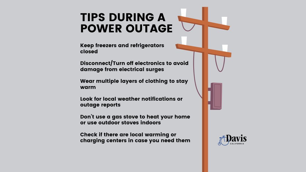 Power outages are, unfortunately, part of living in northern California during the rainy season. Here are some tips for what to do during an outage. For more information form PG&amp;E, visit: buff.ly/2In7qZr

PG&amp;E power outage map visit: buff.ly/3RIxBwu