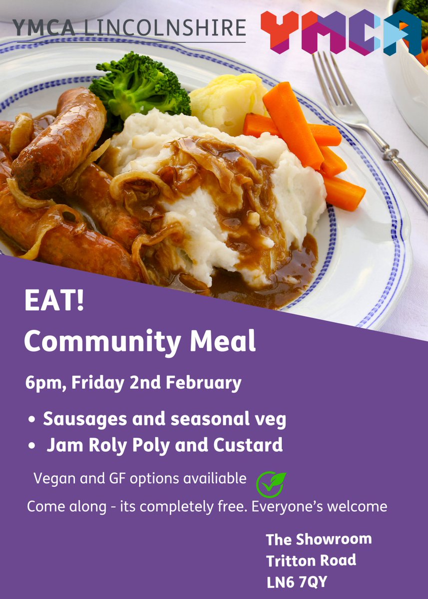 Our EAT Community Meal is a couple of hours of joy where we welcome our community to share in a hearty two-course meal. And it's free!

Everyone's welcome, so why not join us on the first Friday* of every month!