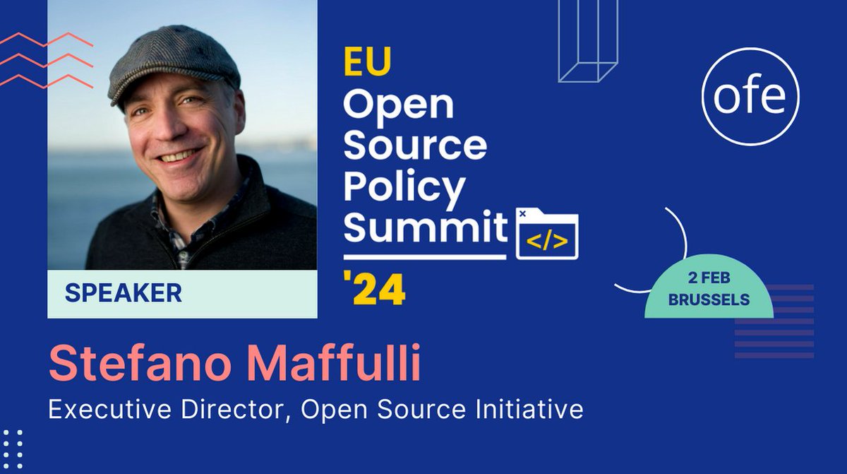 OpenSourceOrg's tweet image. Join us this Friday as our Executive Director speaks on Open Source AI at @OpenForumEurope. Don&apos;t miss the live stream! summit.openforumeurope.org #EUOpenSource
