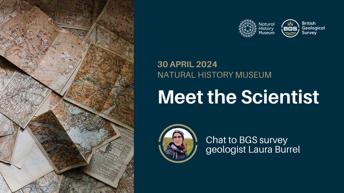 📢 Calling schools with pupils aged 13 and above 📢 Join survey geologist Laura Burrel at the @NHM_London Meet the Scientist event on 30 April 2024 to talk about maps, field data and the importance of geology in the energy transition. Learn more here: nhm.ac.uk/schools/school…