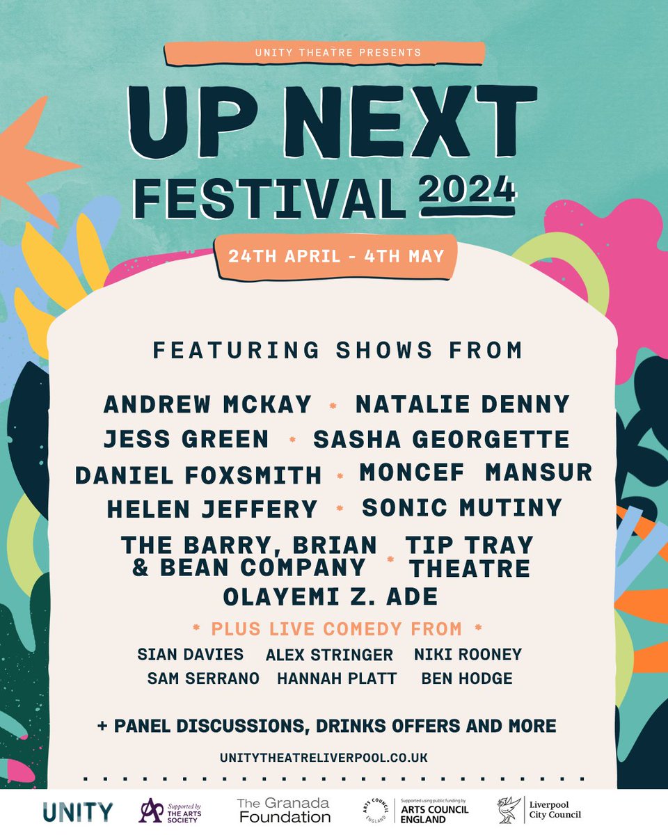unitytheatre's tweet photo. UP NEXT FESTIVAL IS BACK 📣

This April join us for a jam packed two-week arts festival featuring brand-new shows from Merseyside’s most exciting artists and companies. 

🎟️: https://t.co/IR0npkYoq4

We can't wait to welcome you back 🫶 https://t.co/PCWPgntF8F