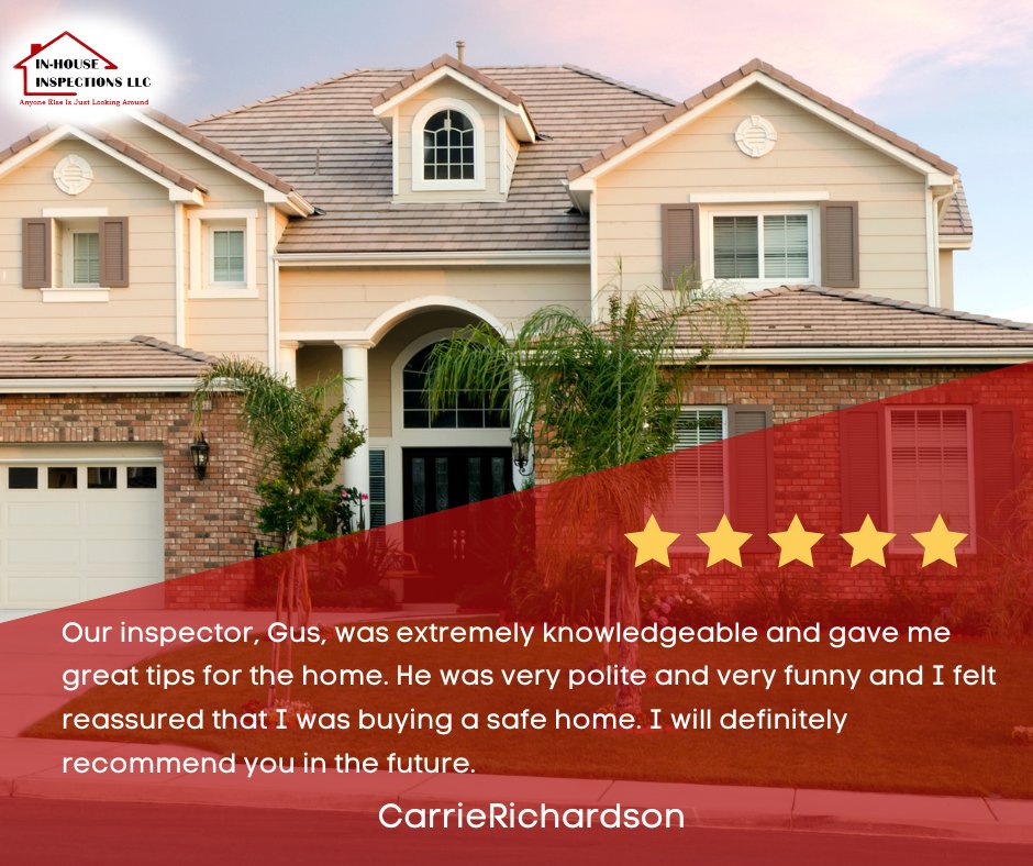 Thank you so much for this 5-star review ⭐ ⭐ ⭐ ⭐ ⭐ 
We appreciate you being a customer and helping to share the word about us. 

Schedule Your Home Inspection Now! 
🌐in-houseinspections.com/schedule-now/ 

Call In-House Inspections Today! 
☎️ (901) 609-7555