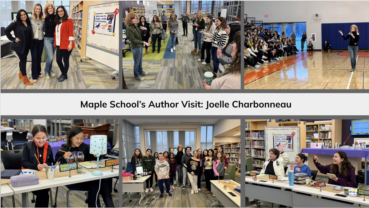 Maple school welcomed visiting author, Joelle Charbonneau. Students enjoyed an engaging presentation before small groups participated in creative writing workshops where they practiced several writing techniques. 

#D30Learns
#D30Reads