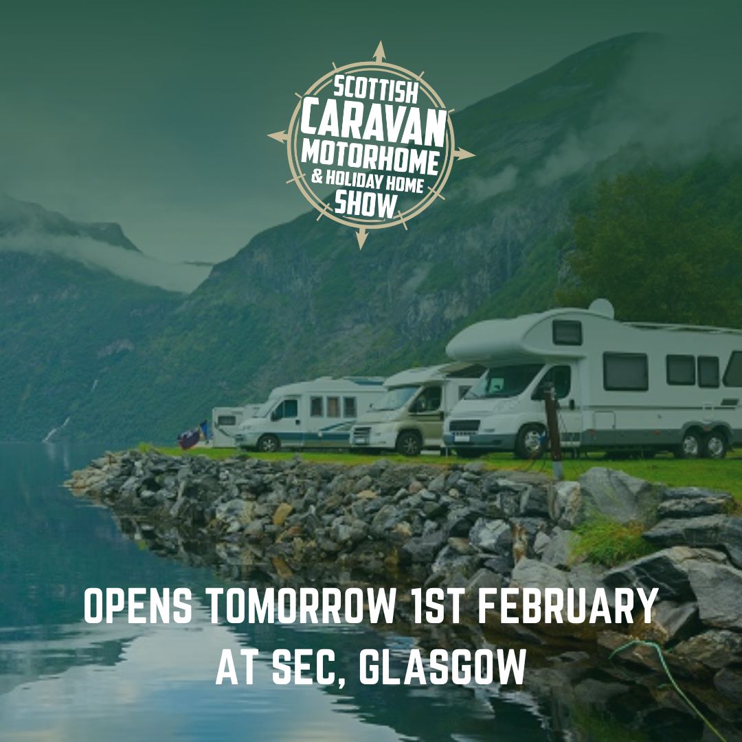 AD | The Scottish Caravan, Motorhome and Holiday Home Show opens tomorrow:
• Over 170 exhibitors
• Live speakers at the Travel Talks stage
• Show exclusive offers
• Industry leading products and services all under one roof!
Book your tickets now buff.ly/3FHGdQj