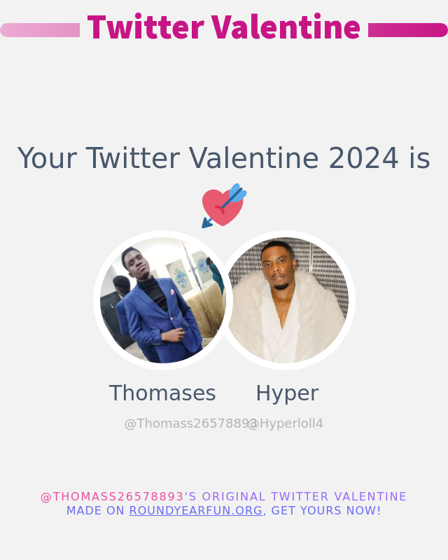 My Twitter Valentine 2024 is going to be: <a href="/Hyperloll4/">Hyper</a>

➡️ funxgames.me/twittervalenti… #valentinesday2024 #ValentinesDay
