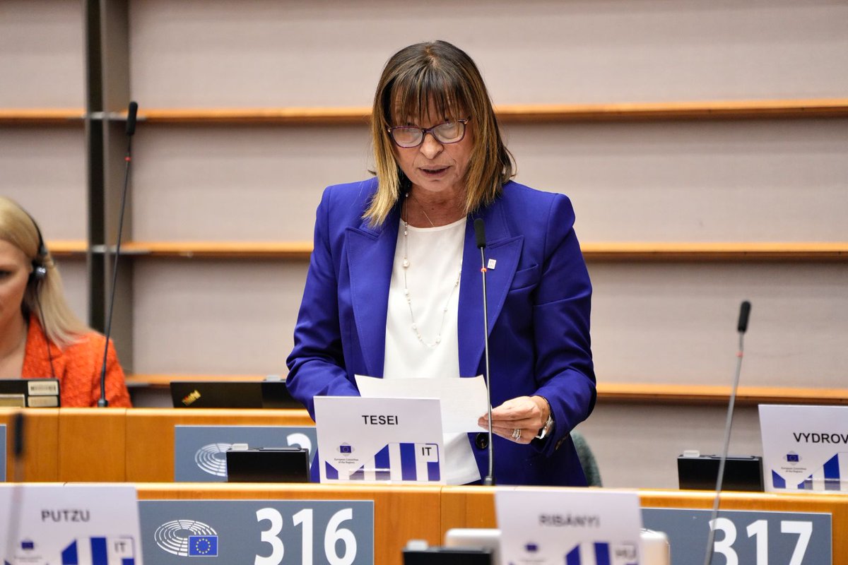 "Italy's G7 presidency in 2024 brings the first-ever ministerial-level meeting on disability to #Umbria. 

We need to remain strongly committed to advancing accessibility and inclusion of all European citizens, leaving no European citizen behind"

🗣️<a href="/Donatella_Tesei/">Donatella Tesei</a> | #CoRplenary