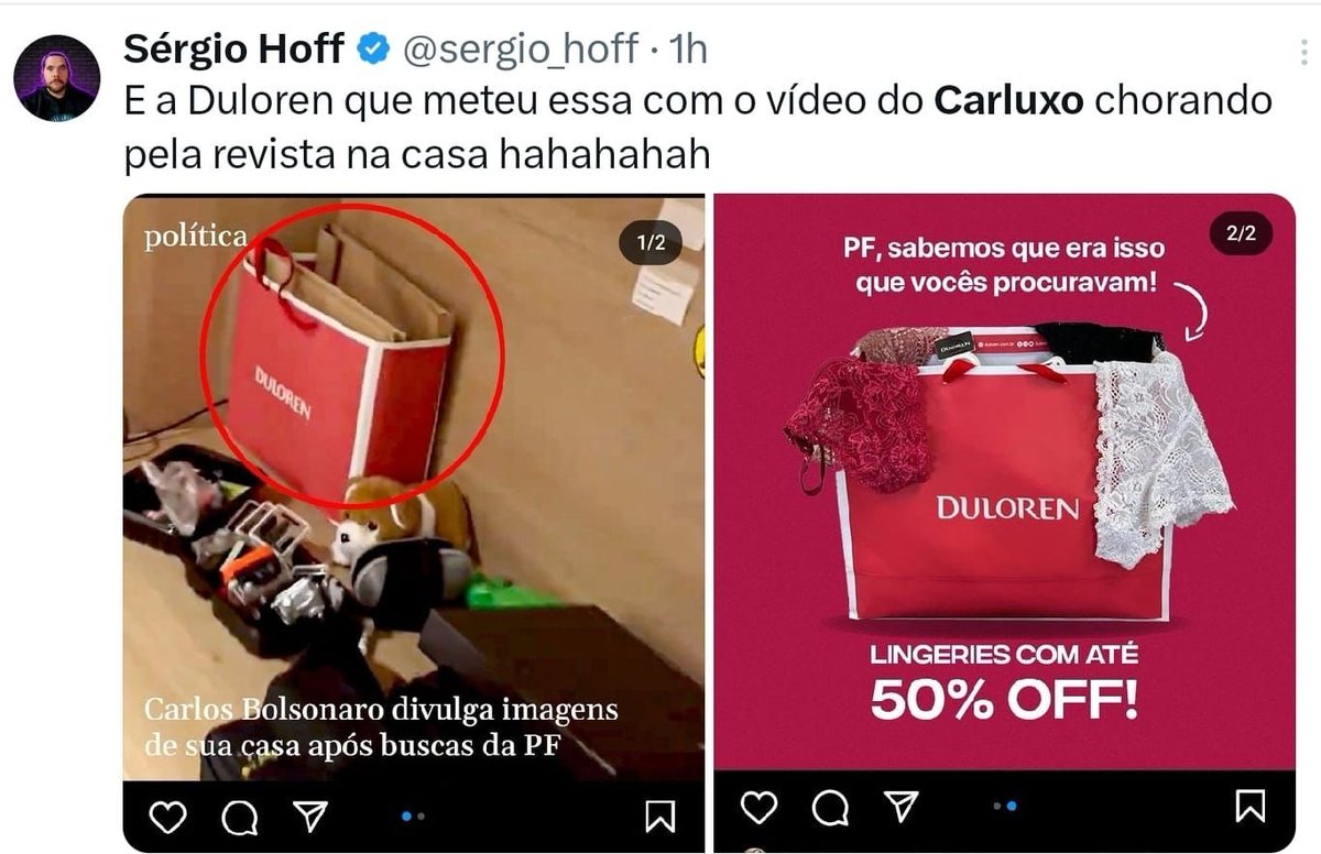 Lula quitou dívida do bozo e carluxo chorando pq a policia federal revistou suas calcinhas da Dulloren.