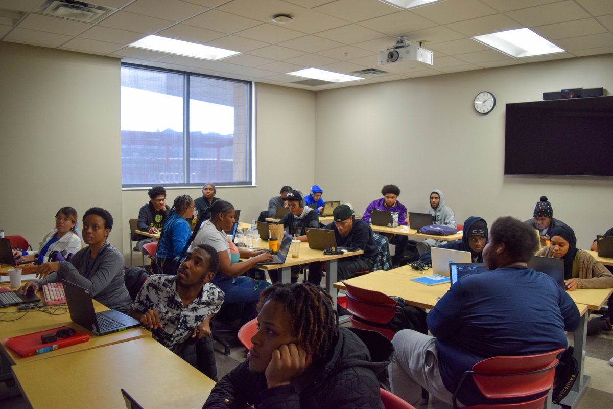 🎉 Kicked off the first day at Code School with a bang! We began our morning fueling up with donuts and coffee, leaped into an engaging Black History Month icebreaker, and our new students connected together before starting their new journey into the #HTML magic! 💻 @southwesttn