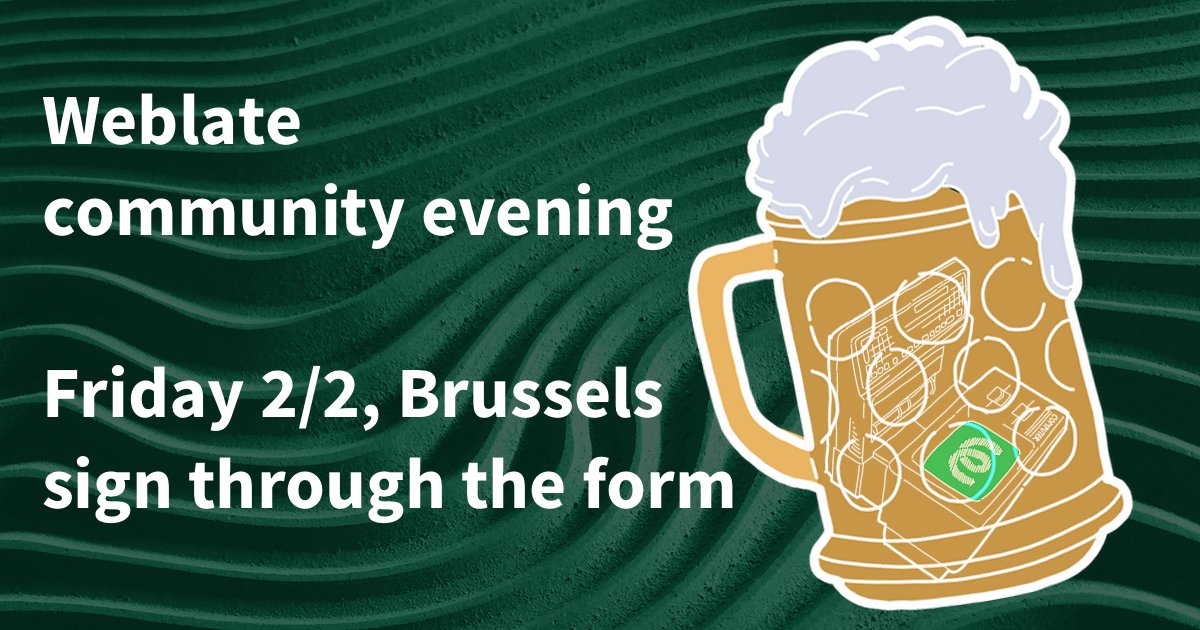 #Weblate is training for #FOSDEM days this Friday evening with pizza and drinks at #BBPBailli. Come and train with us! weblate.org/FOSDEM #libresoftware #YourSoftwareYourLanguage #opensource #Brussels