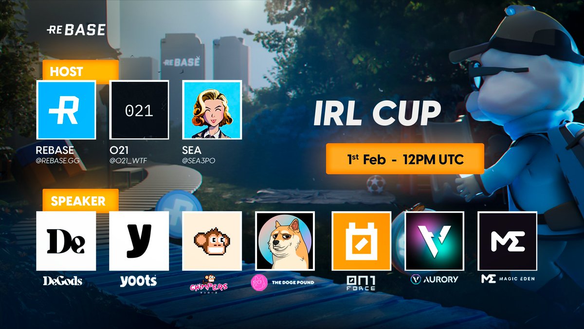Tune in to tomorrow's space, where we'll be joined by our ecosystem partners to discuss the $IRL Cup.

Set your reminders 👇