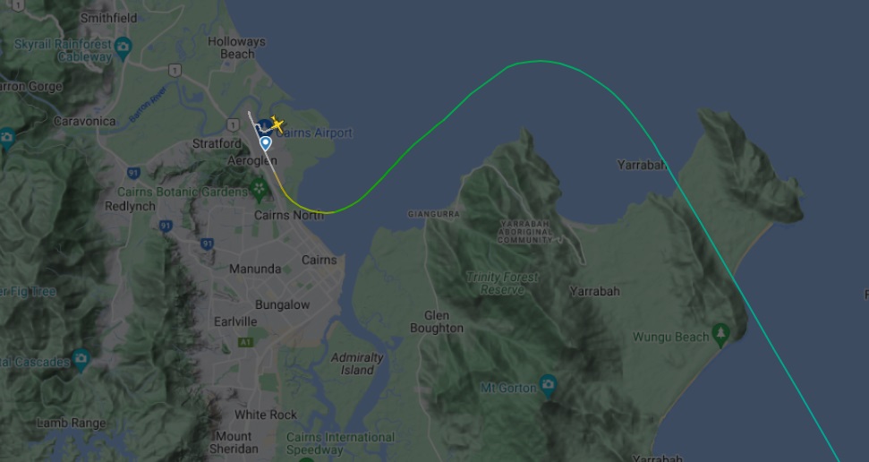 DLR_en's tweet image. ‼️ Now live! DLR's #HALO research aircraft is in the air as part of the #CAFEPacific mission. 🛩️ The RF11 'KARUMBA' measurement flight is well underway and expected to last ~8 h before returning to Cairns, Australia. 🇦🇺 Follow the flight on @flightradar24: flightradar24.com/data/aircraft/…