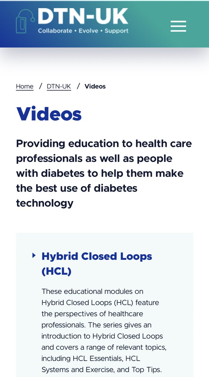 🎥 Check out the ✨all new✨ videos on Hybrid closed loops from the amazing <a href="/DTN_UK/">Diabetes Technology Network UK DTN-UK</a> 👏🏼 

▶️essentials
▶️choosing a HCL
▶️HCL &amp; exercise
▶️CamAPS
▶️ &amp; more…. 

Tune in now! 👀 

🔗 abcd.care/dtn/videos