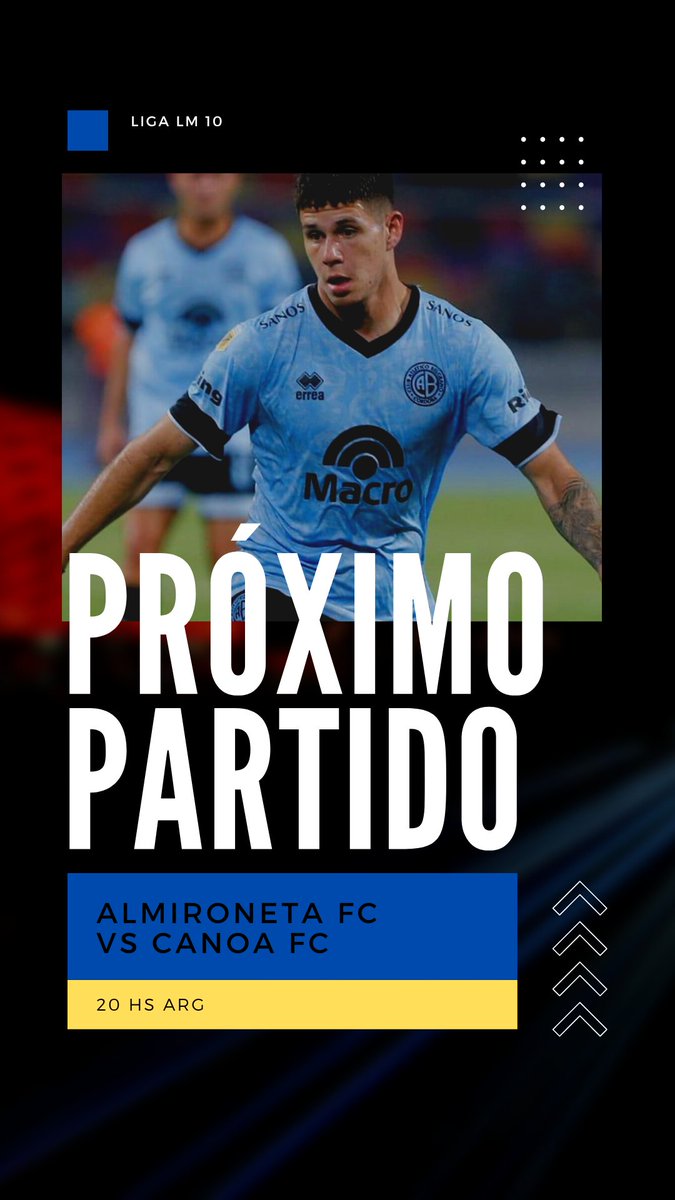 HOY VUELVE LA ALMIRONETA 🎩

A las 20:00 hs vamos a jugar un amistoso contra <a href="/CanoaFC_/">𝘾𝙖𝙣𝙤𝙖 𝙁.𝘾 🛶🐟</a> por <a href="/LigaLM10/">LM10</a>