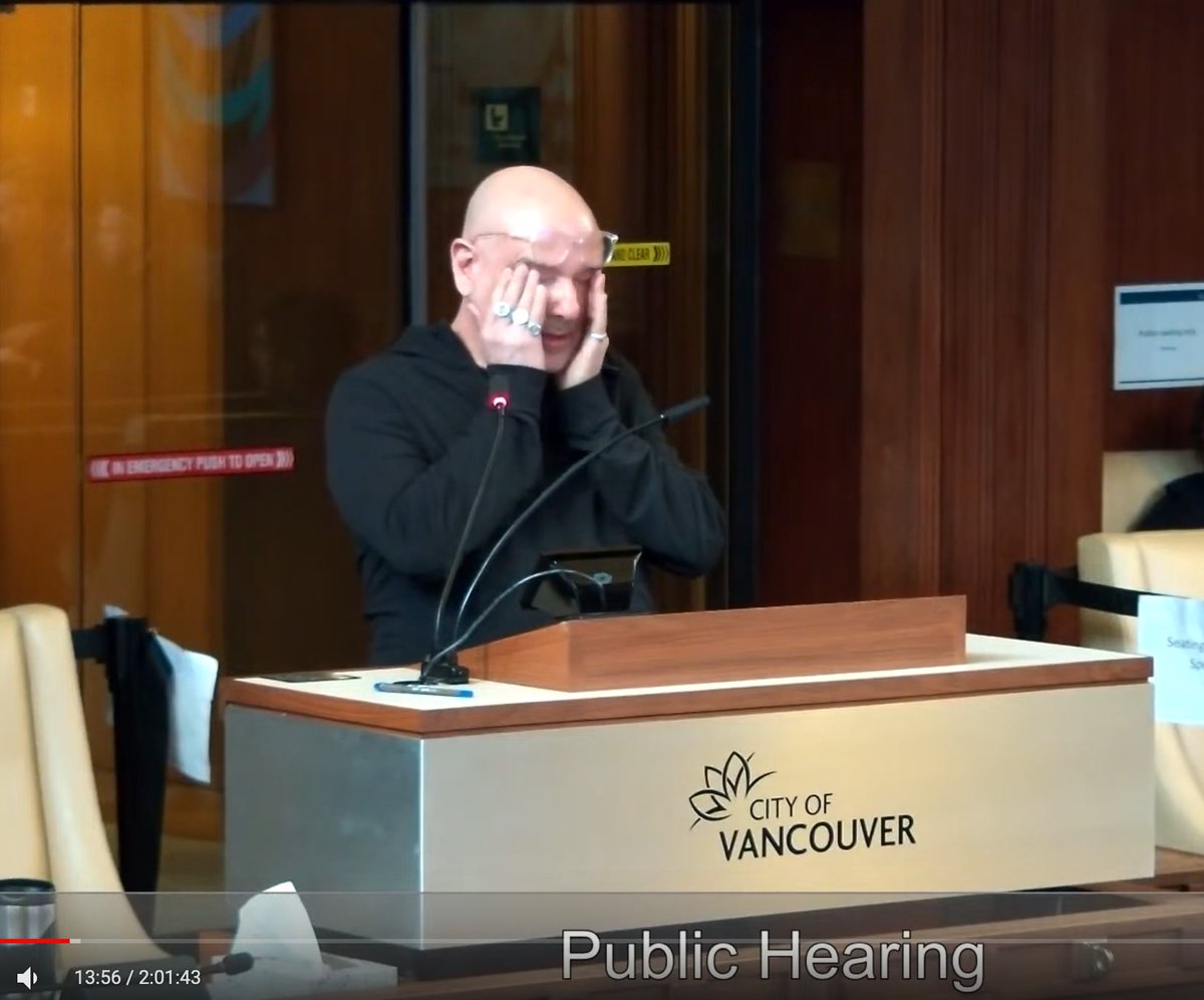 Vancouver council yesterday, Gregory Henriquez (prominent architect) on the balcony requirements staff tried to impose on his mass timber project: 'This is something that isn’t written down anywhere, that has been pulled out from ex nihilo, from nowhere' youtube.com/live/0i8-OiQbn…