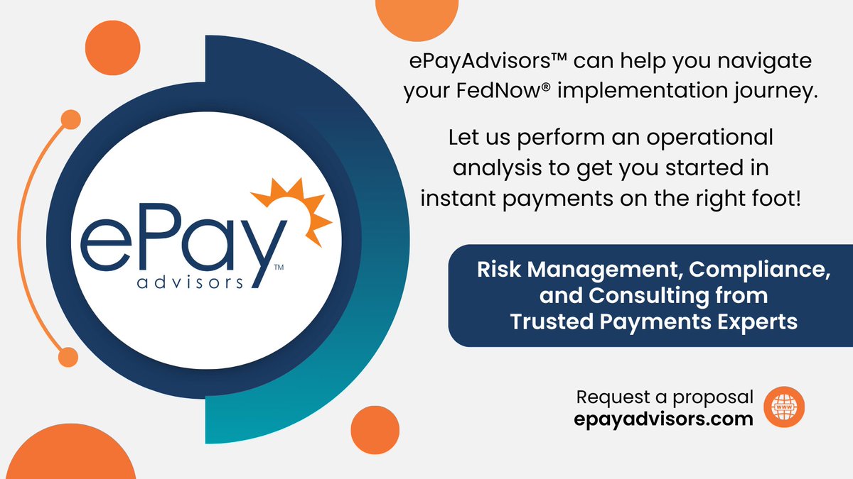 What's the business value of instant #payments? Read the latest blog from Tracy Merritt, SVP, ePayAdvisors to learn about use cases &amp; start-up resources including #FedNow consulting from ePayAdvisors. Don't go it alone! connections.epayresources.org/blogs/tracy-me…
#instantpayments
#paymentsconsulting