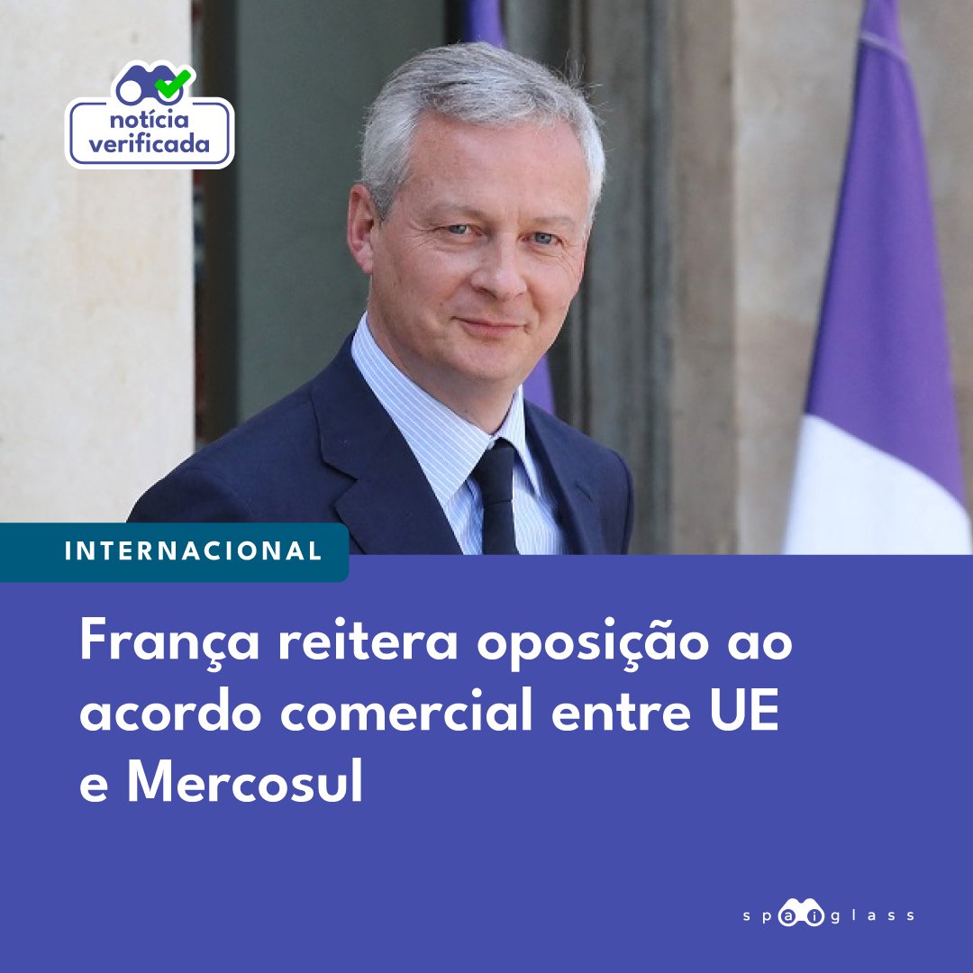 SpaiglassAI's tweet photo. Ministro francês promete "braço de ferro" contra tratado que prejudica agricultores.  
Acompanhe a análise de nossa IA em https://t.co/wHpQ8CvOTy  

#IA #AI #UE #uniãoeruopeia #mercosul #agricultores #inteligenciaartificial https://t.co/16UXR2b4fk