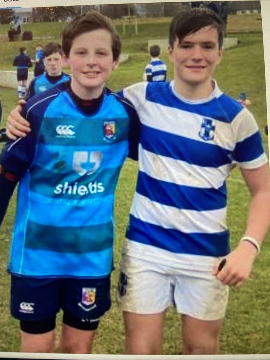 padflanagan22's tweet photo. Lovely picture of Paddy and Gabriel todays opposing captains for ⁦@CastletroyC⁩ v ⁦⁦@BlackrockColl⁩ 1st year friendly- we wish their Dads Paul and Andy all the best for Friday night in Marseilles ⁦@IrishRugby⁩ https://t.co/Lznr69Fqim