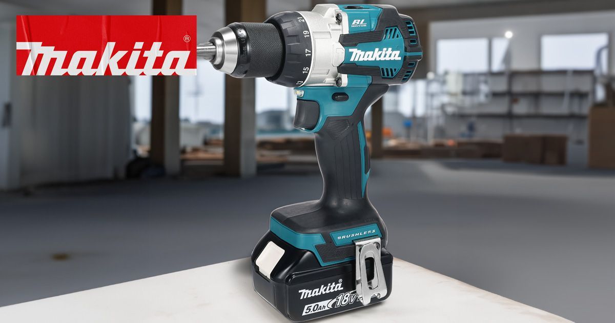 LXT Hammer Driver Drill! Our tool's robust keyless drill chuck with a single metal sleeve and metal gear housing ensures durability and precision. Tackle 2x lumber effortlessly, even handling 1' ship auger bits in high-speed mode. Website link: buff.ly/3NNUs9Q #makita