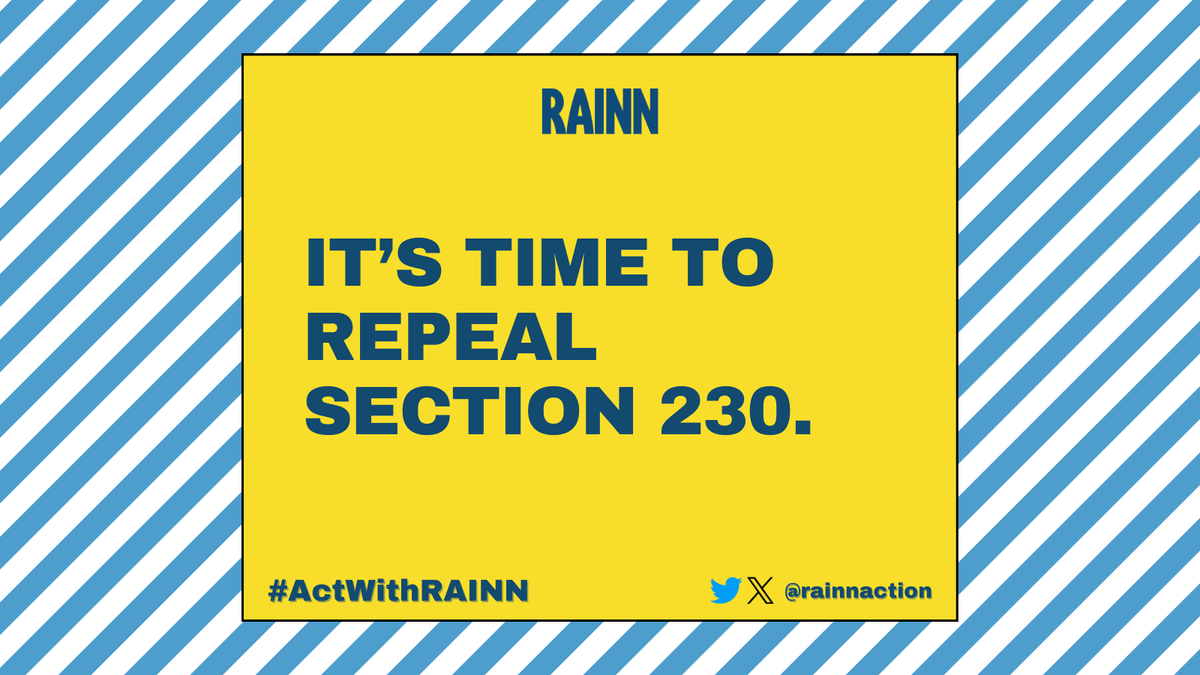 🧵💡What did U.S. Sen. Lindsey Graham (R-SC) mean when he said: “It’s now time to repeal SECTION 230!” during the Senate hearing with social media CEOs on child sexual abuse material? ⬇️

#ActWithRAINN #EARNITAct #SHIELDAct #ProjectSafeChildhood #REPORTAct #KOSA #STOPCSAMAct