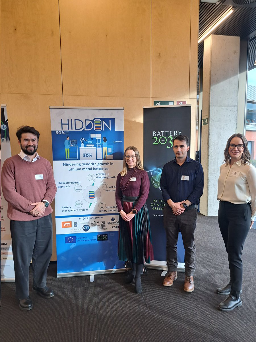 Marja Vilkman (@marjavilkman) on Twitter photo Our <a href="/VTTFinland/">VTT</a> team was happy to participate in the final event of <a href="/HIDDENProjectEU/">HIDDEN Project</a> & BAT4EVER about self-healing batteries! Thank you <a href="/2030Battery/">BATTERY 2030 +</a> and <a href="/MOBI_VUB/">MOBI Electromobility Research Centre</a> 🥰 Our <a href="/VTTFinland/">VTT</a> team was happy to participate in the final event of <a href="/HIDDENProjectEU/">HIDDEN Project</a> & BAT4EVER about self-healing batteries! Thank you <a href="/2030Battery/">BATTERY 2030 +</a> and <a href="/MOBI_VUB/">MOBI Electromobility Research Centre</a> 🥰