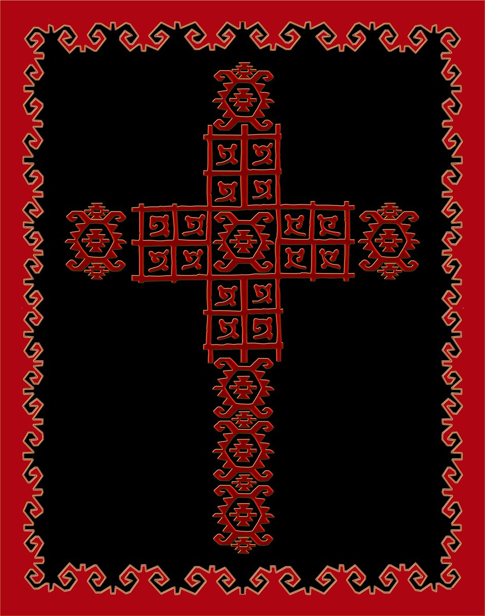 Branko65J's tweet photo. Kombinacijom pirotske kornjače koja oznaćava dug i srećan život u blagostanju i dekorativne šare sa fresaka stvorih ovaj krst .
#BJArt65 #SerbiaArt #oldpattern https://t.co/gJuOPWlhkp