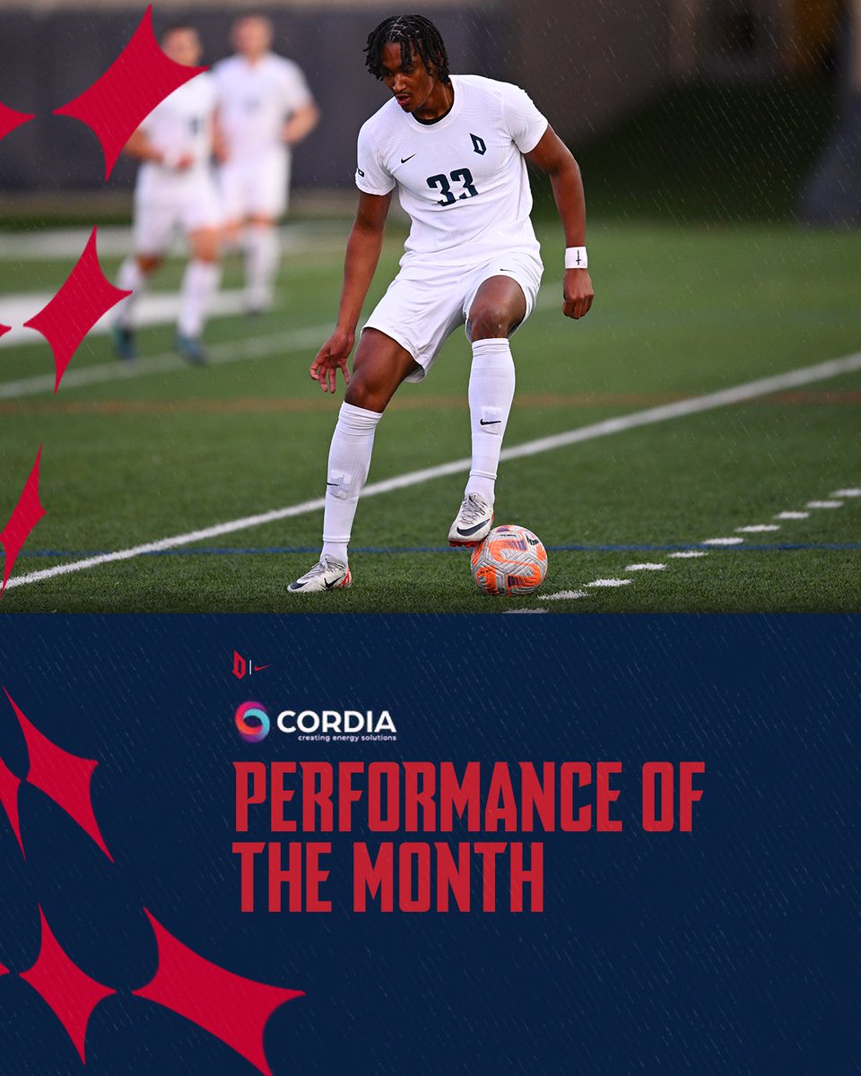 GoDuquesne's tweet photo. Congrats to the men’s Cordia Performance of the Month!

Jayden Da became the first player in @DuqMSoccer history to be selected in the first round of the MLS SuperDraft. Da was drafted by the Columbus Crew in December and began preseason camp with the team this month.

#GoDukes https://t.co/f4iN0PIFrX
