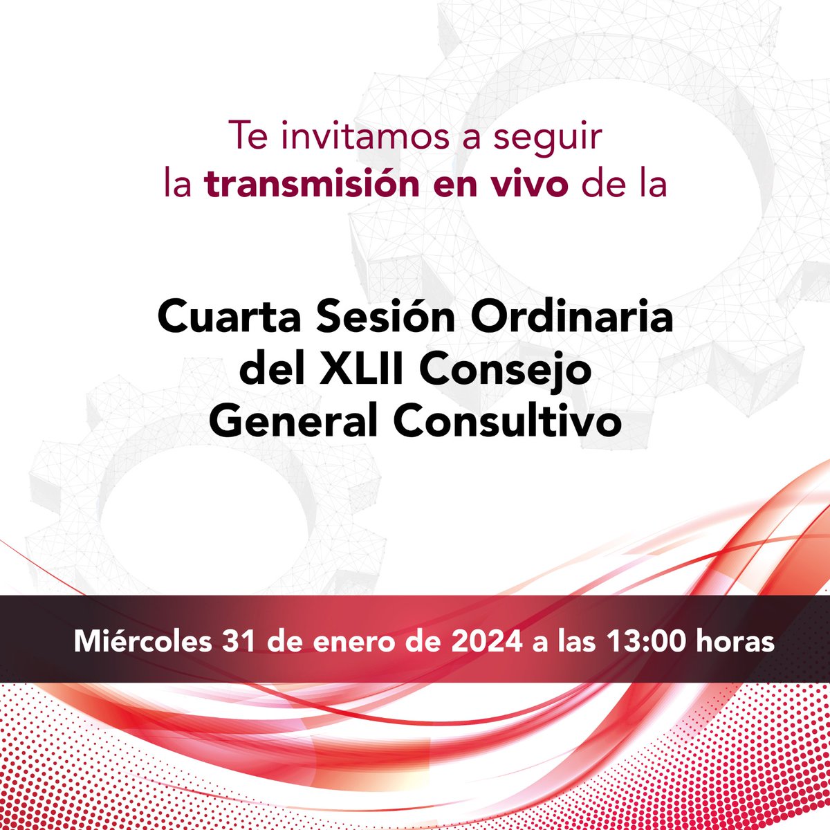 Comunidad politécnica los invitamos a seguir la transmisión en vivo de la Cuarta Sesión Ordinaria del XLII Consejo General Consultivo
➡️ acortar.link/oLACjV