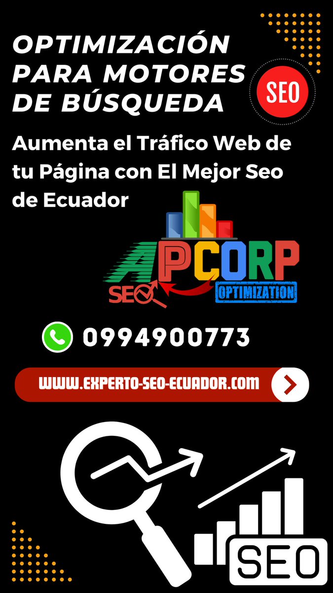 Seo_Ecuador's tweet photo. Experto SEO Ecuador 2024 Consultor Agencia de Posicionamiento Web Guayaquil Machala. Diseño de Páginas Web 🌐 en WordPress #SearchEnginesOptimization 🎯 #SeoOnPage #SeoOffPage
Trabajo 100 % Orgánico
🎯 SMO (Posicionamiento Web #RedesSociales
#SeoWeb
#WebSeo 🥇AP Corp #SeoEcuador https://t.co/CEHdL0BIGt