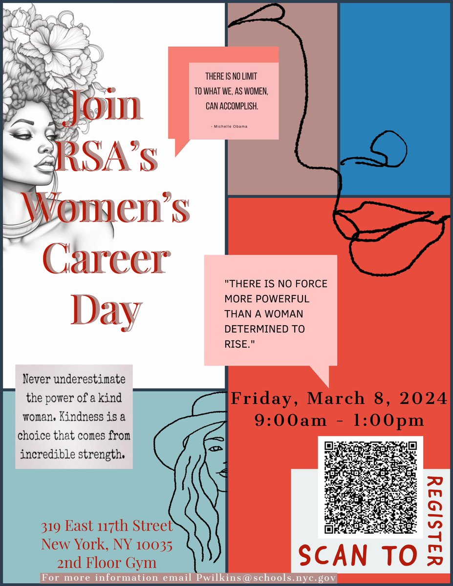 PilarWilkinsDOE's tweet photo. Women’s and Men’s Career Days are back! If you are interested in pouring in to OUR children, feel free to scan the code on either of the flyers or DM me here!
#LOVE #COMMUNITY #CONSISTENCY https://t.co/haES6iTAHw