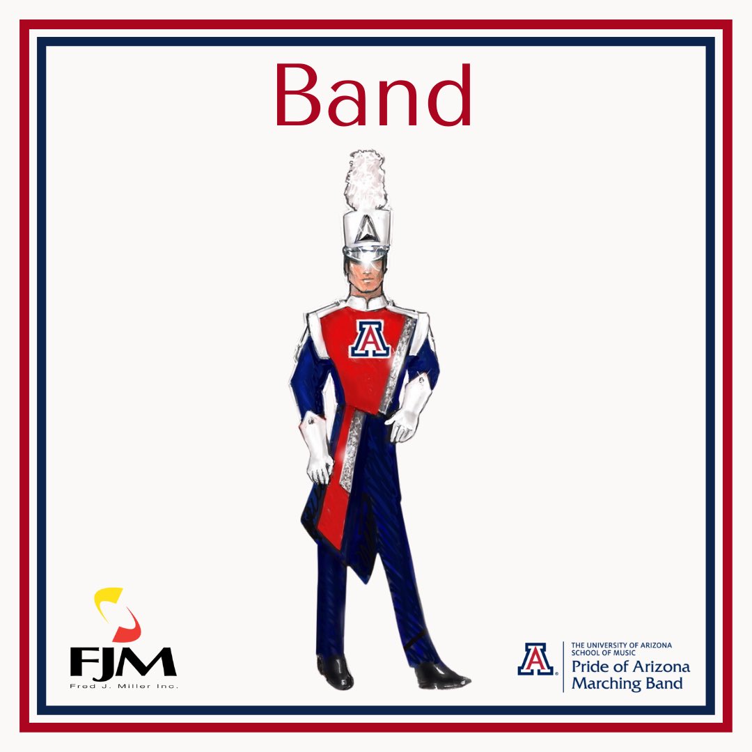 prideofarizona's tweet photo. Thanks to the huge generosity of our  supporters, we will have new uniforms in 2024! Just in time for our Big-12 Conference debut, and a halftime presentation of the Sudler Trophy by the John Philip Sousa Foundation. We absolutely cannot wait for next fall! https://t.co/ExoOVEU5Eq