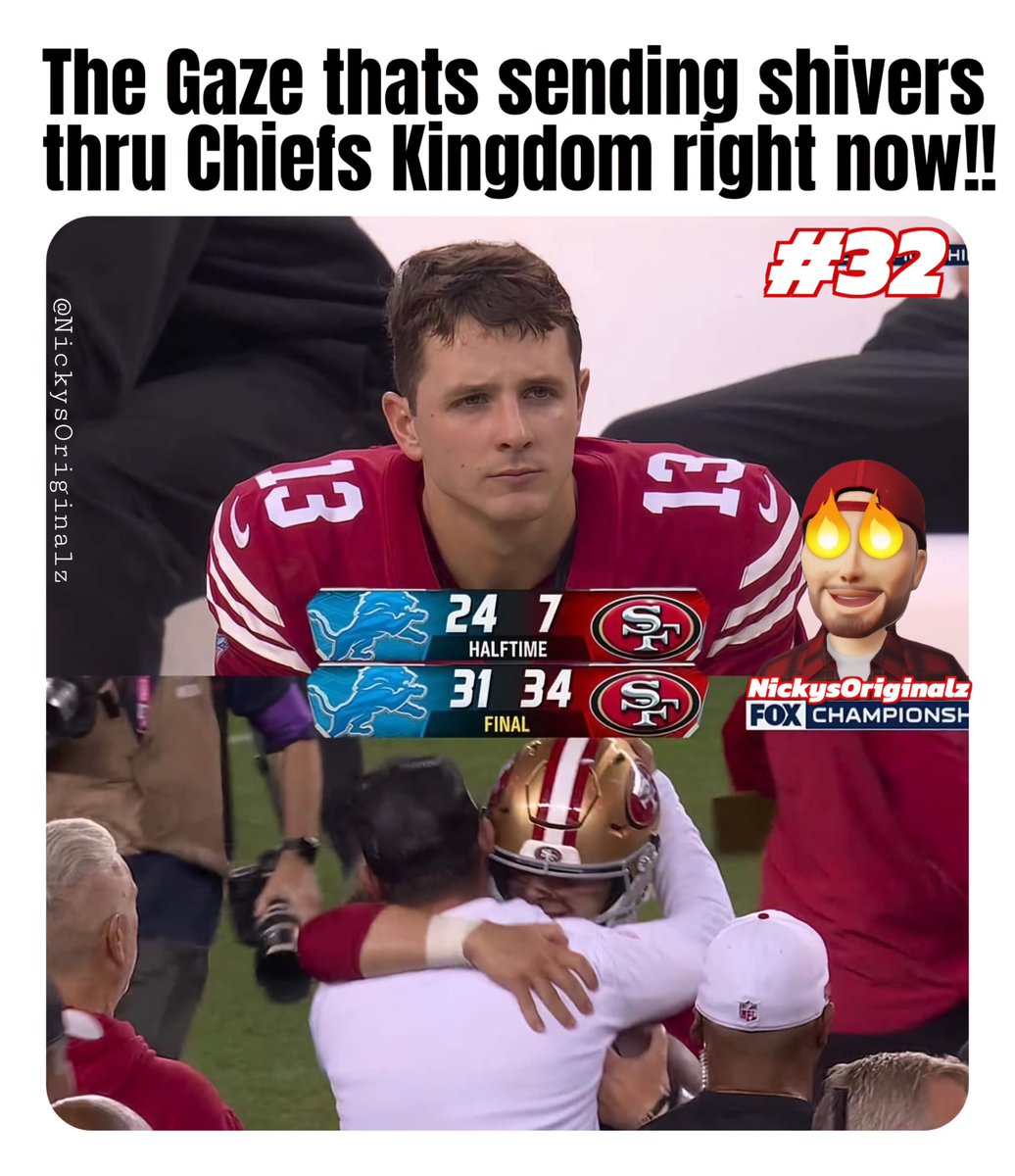NickysOriginalz's tweet photo. If you see this face... its already TOO LATE‼️ #fttb    #ChiefsKingdom    @gkittle46 @brockpurdy13 https://t.co/eOYpxNTFU7