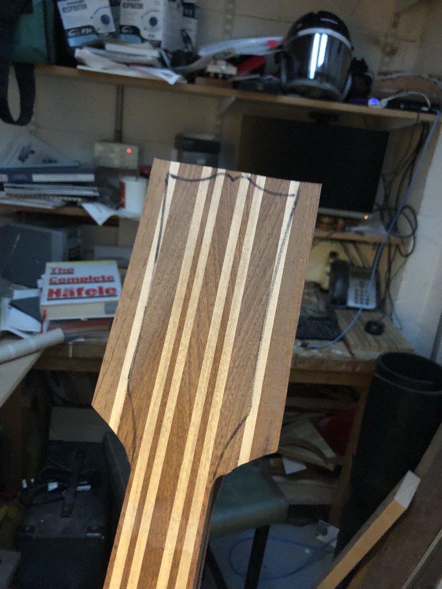 So I’ve got some shit lying about - body, abandoned student project as full of worm holes, plyboo top, bit too small but arm carve sorted that, neck was gonna be a neck thru 5 string bass neck but exploded on the router table… emg pup kicking about… gonna be a hot mess 👌😂