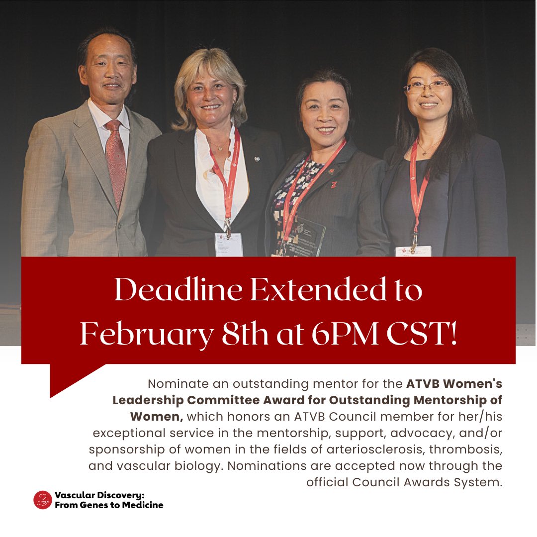 Don’t think you can get your nominations in by tomorrow for the ATVB WLC Outstanding Mentorship of women award?? No worries at all! 📣 We have extended our deadline to Feb 8th at 6pm!!! 🎉