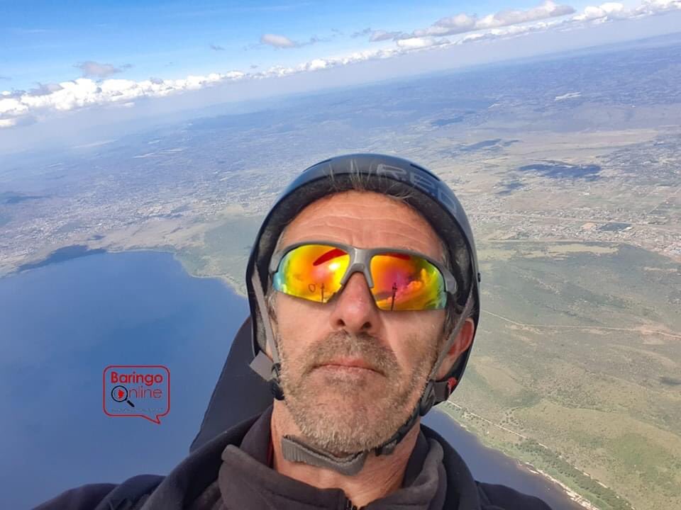 Kapyoseiin's tweet photo. NIKOLA YOTOV just shared with us more pictures of his six hour sky adventure from Iten to Naivasha. He courageously flew across Lake Nakuru in his parachute despite the raging winds. https://t.co/9WmoWXZydL