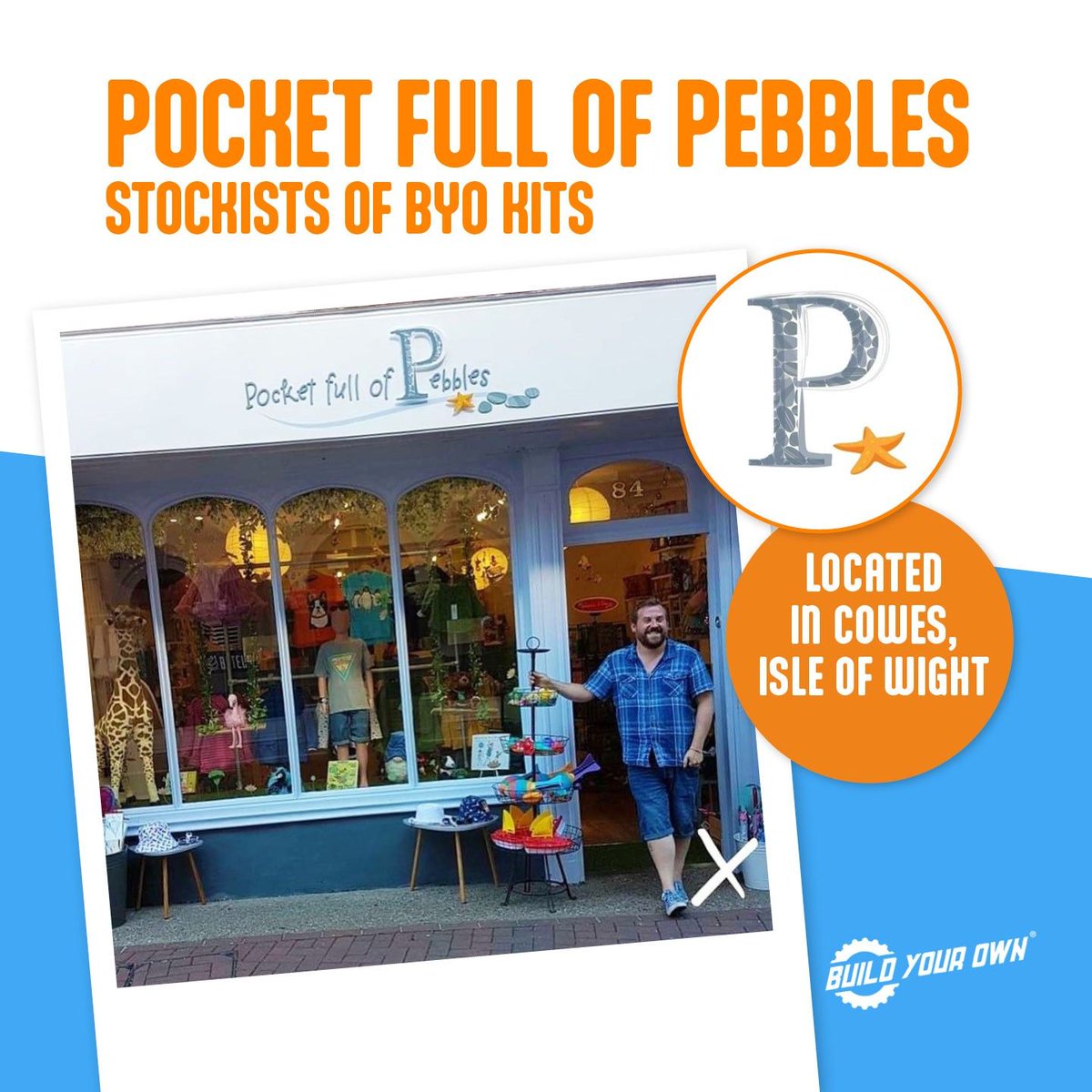 We’re delighted to share that @pocket_full_of_pebbles are a @byokits stockist 🎉 Located in Cowes on the beautiful Isle of Wight, this independent shop is an Aladdin’s cave of unique children’s toys, books, clothing, and homeware 🌟 #byokits #coweshighstreet #toyshop
