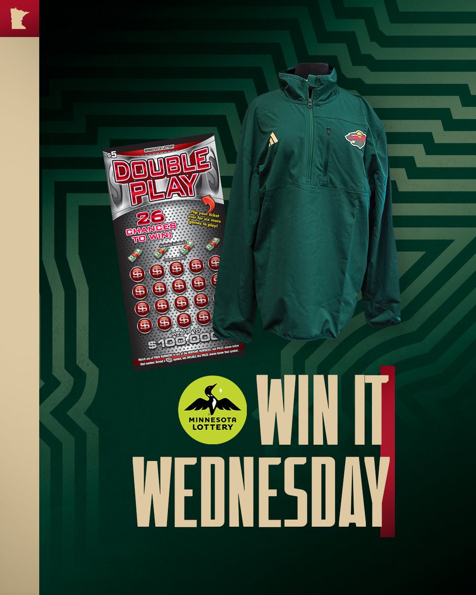 Can't go wrong with a quarter zip! 👀 Say I’MN to #WinItWednesday! RT for a chance to win this quarter zip, $50 in @mnlottery and more! Rules » bit.ly/45wjHnW #mnwild