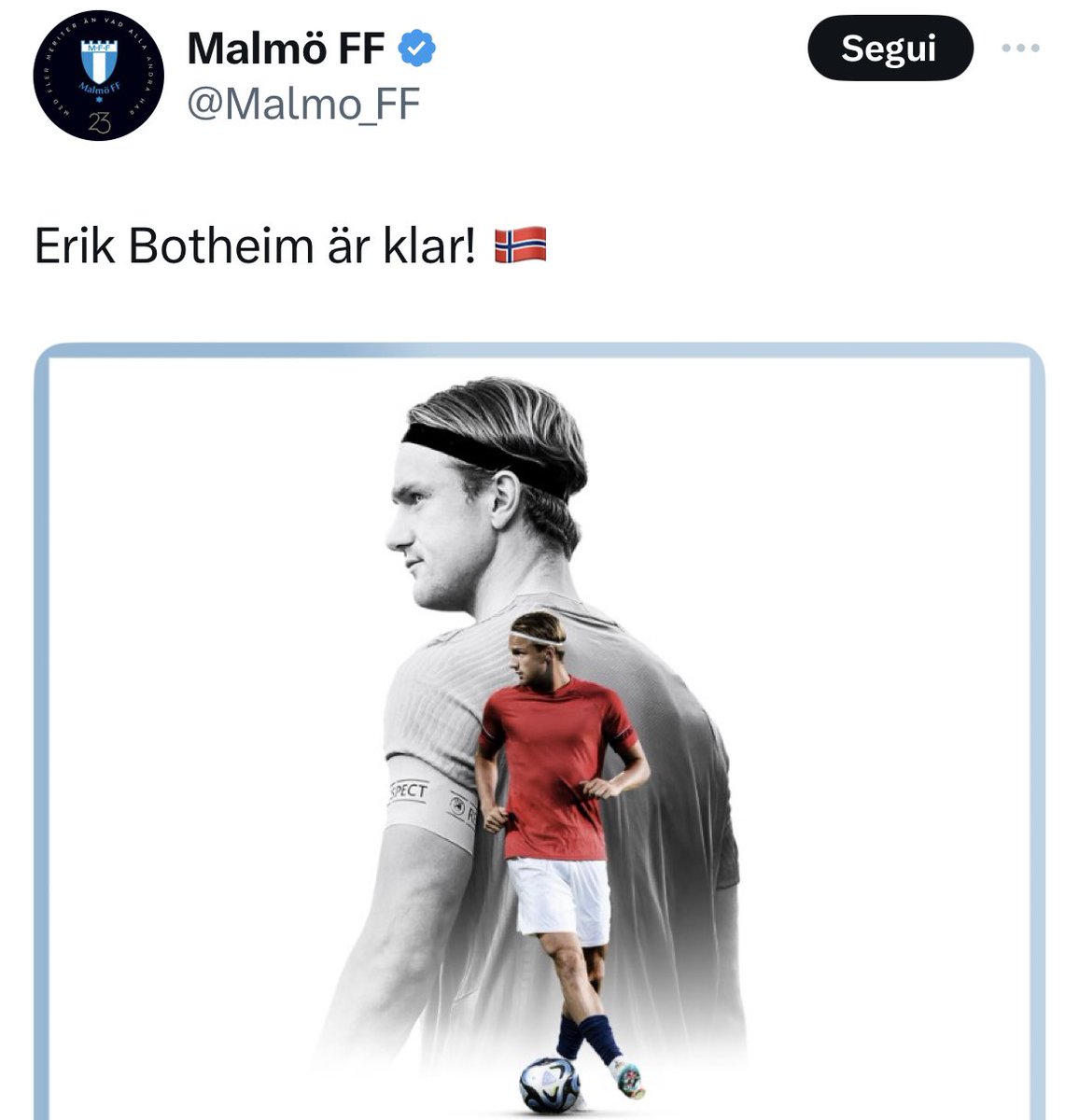 NicoSchira's tweet photo. Now it’s official! Erik #Botheim to #MalmöFF from #Salernitana. No surprise here and confirmed since the last January 27! #transfers https://t.co/dLyoBpnkhO
