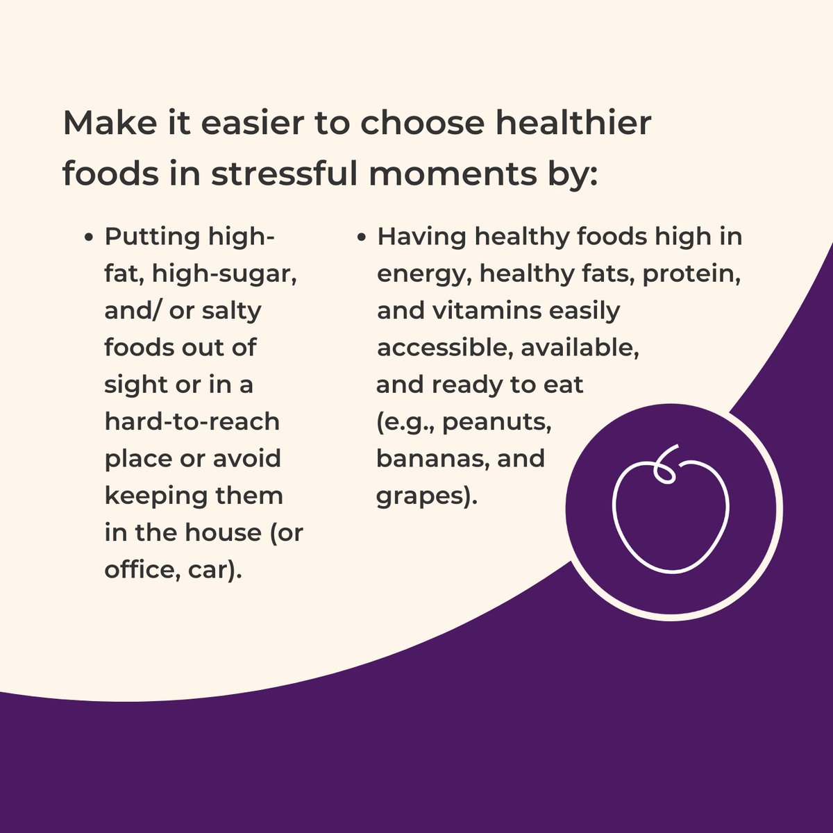 ACEsAware's tweet photo. 🥦 When we’re stressed, it can be hard to choose healthy foods. But when we practice self-compassion and utilize the right tools, healthy habits can feel a little more manageable.

Find tips on nutrition and stress management at https://t.co/gonKWiD3KM  

#WellnessWednesday https://t.co/ab0kJalYAC
