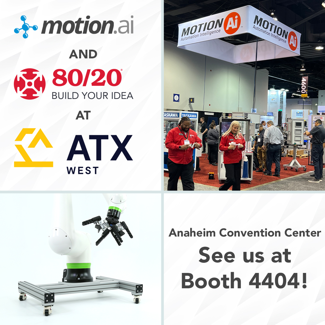 8020_LLC's tweet image. Visit 80/20 distributor, Motion Ai, at the ATX West tradeshow February 6th – 8th at The Anaheim Convention Center in Anaheim, CA! Motion Ai will be at booth 4404 with an 80/20 demo.

#MotionAI #ATXWest #BuildYourIdea