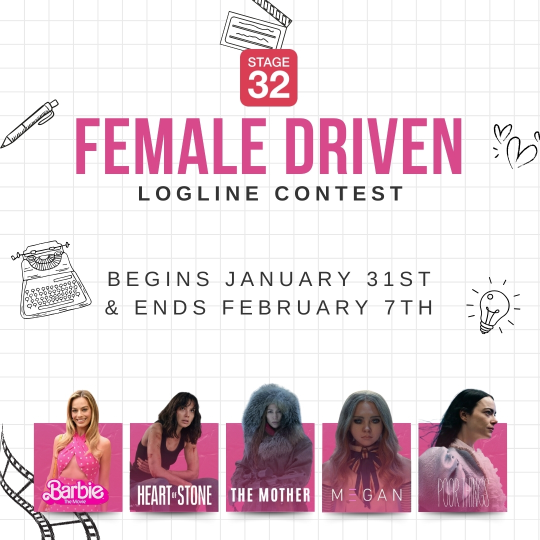Stage32Scripts's tweet photo. Exciting news! Today begins our first monthly contest of the year and it's a Female Driven Logline contest! 

Click the link below for further details and how to enter!
https://t.co/bqLr0S2jbM

#loglinecontest #femaledriven #ultimatecontest #screenwritertwitter #writingcommunity https://t.co/RRkNOispD8