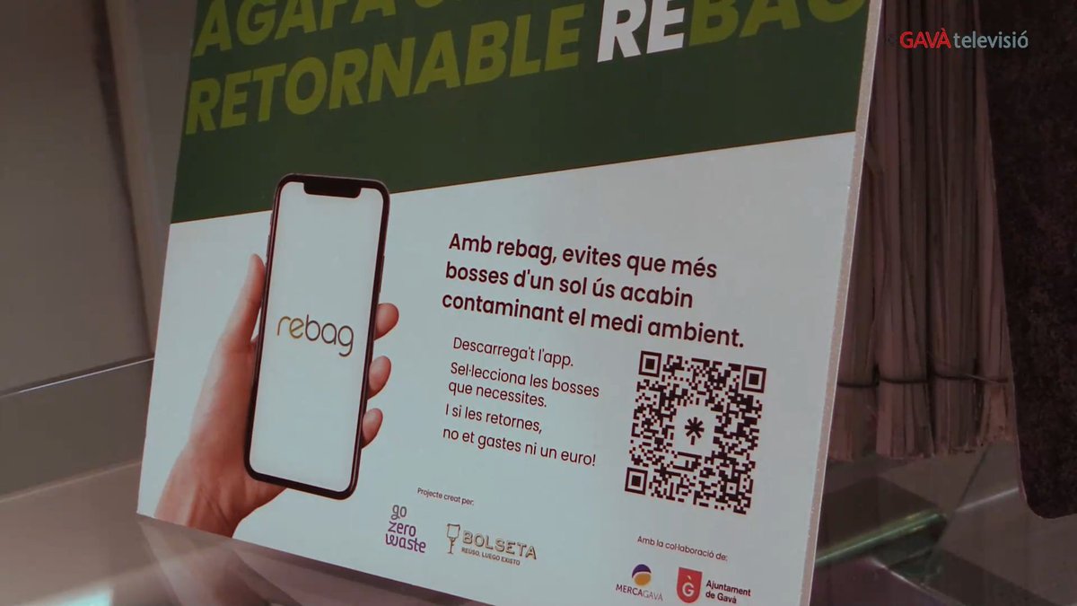 GtvNoticies's tweet photo. Es posa en marxa #Rebag a @Mercagava. Es tracta de la prova pilot a d’un servei de bosses retornables i socials que permeti reduir el consum de plàstic. #Gavà
👉https://t.co/jxzoxbKgrP https://t.co/2yMwhLZZGX