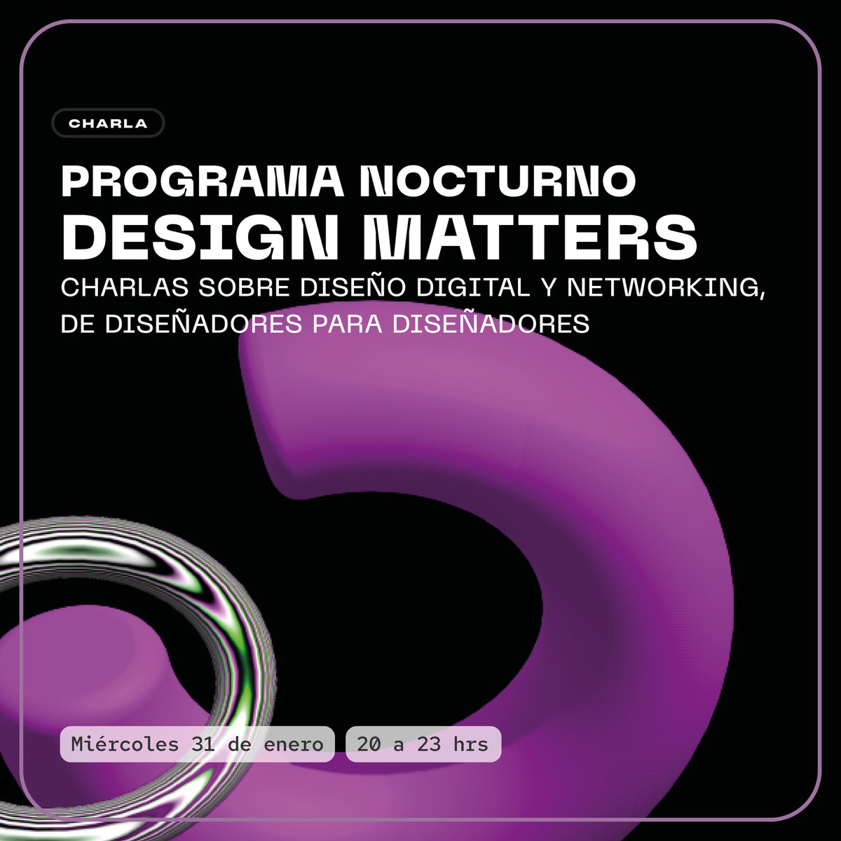 CCDmx's tweet photo. ¡Design Matters México llega al CCD!
📷 Miércoles, 31 de enero, 8 pm
📷Las charlas se darán en inglés
📷Entrada gratuita
#ccdmx #desingmatters https://t.co/HCjdLvnOqw
