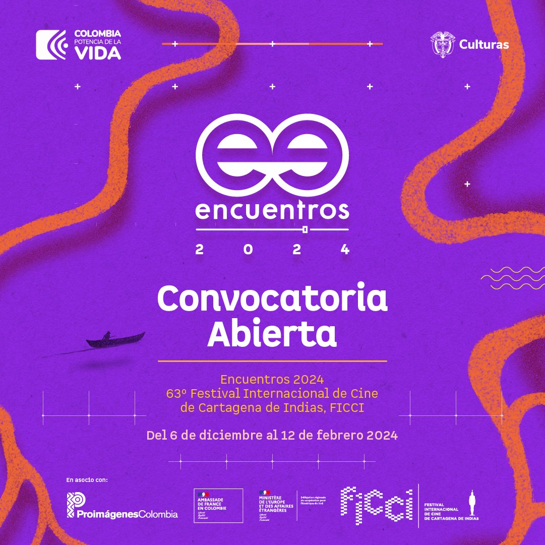 Sapcine's tweet photo. ¡Atención creadores audiovisuales de Colombia y Latinoamérica! 

Hasta el 12 de febrero de 2024, se abre la convocatoria para Encuentros 2024, una iniciativa liderada por la @DACMI_Cultura en asocio con Proimágenes Colombia en el marco del Festival de Cine de Cartagena de Indias. https://t.co/rwHGAIdHWU