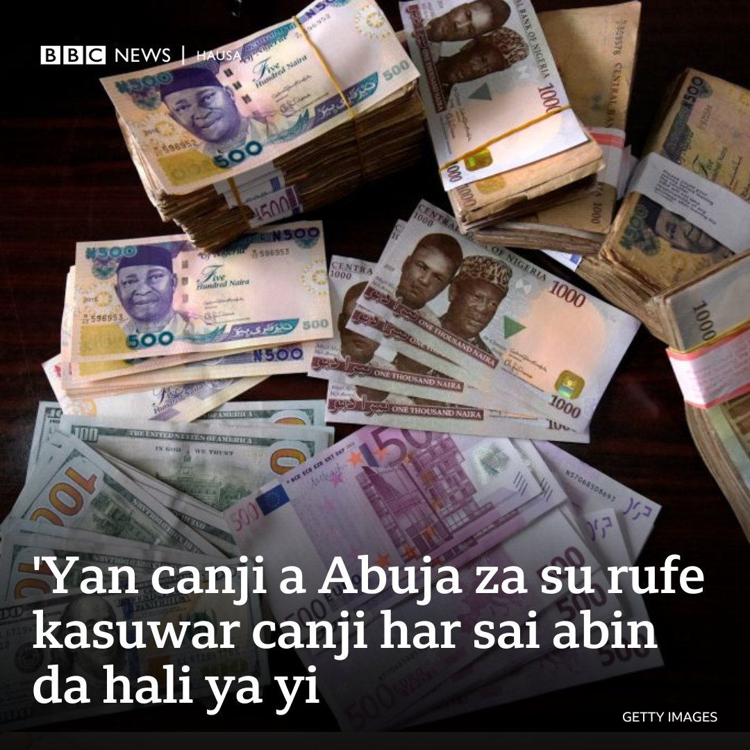 bbchausa's tweet photo. Shugaban ƙungiyar 'yan kasuwar canji ta Abuja, Alhaji Abdullahi Dauran, wanda ya sanar da hakan a wani taron manema labarai a Abuja, ya ce sun ɗauki matakin ne sakamakon tsadar dala da ke ake fama da ita a Najeriya.

Ƙarin bayani - https://t.co/2BB0Byf2dc https://t.co/f87OlldyEv