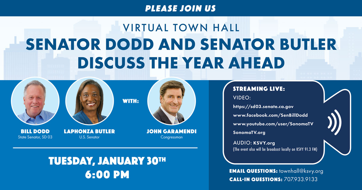 ICYMI: Hear what <a href="/Senlaphonza/">Senator Laphonza Butler</a> and Congressman <a href="/JohnGaramendi/">John Garamendi</a> said at my virtual town hall last night about the economy, the state of our democracy and so many other important issues.

sd03.senate.ca.gov/video/20240130…