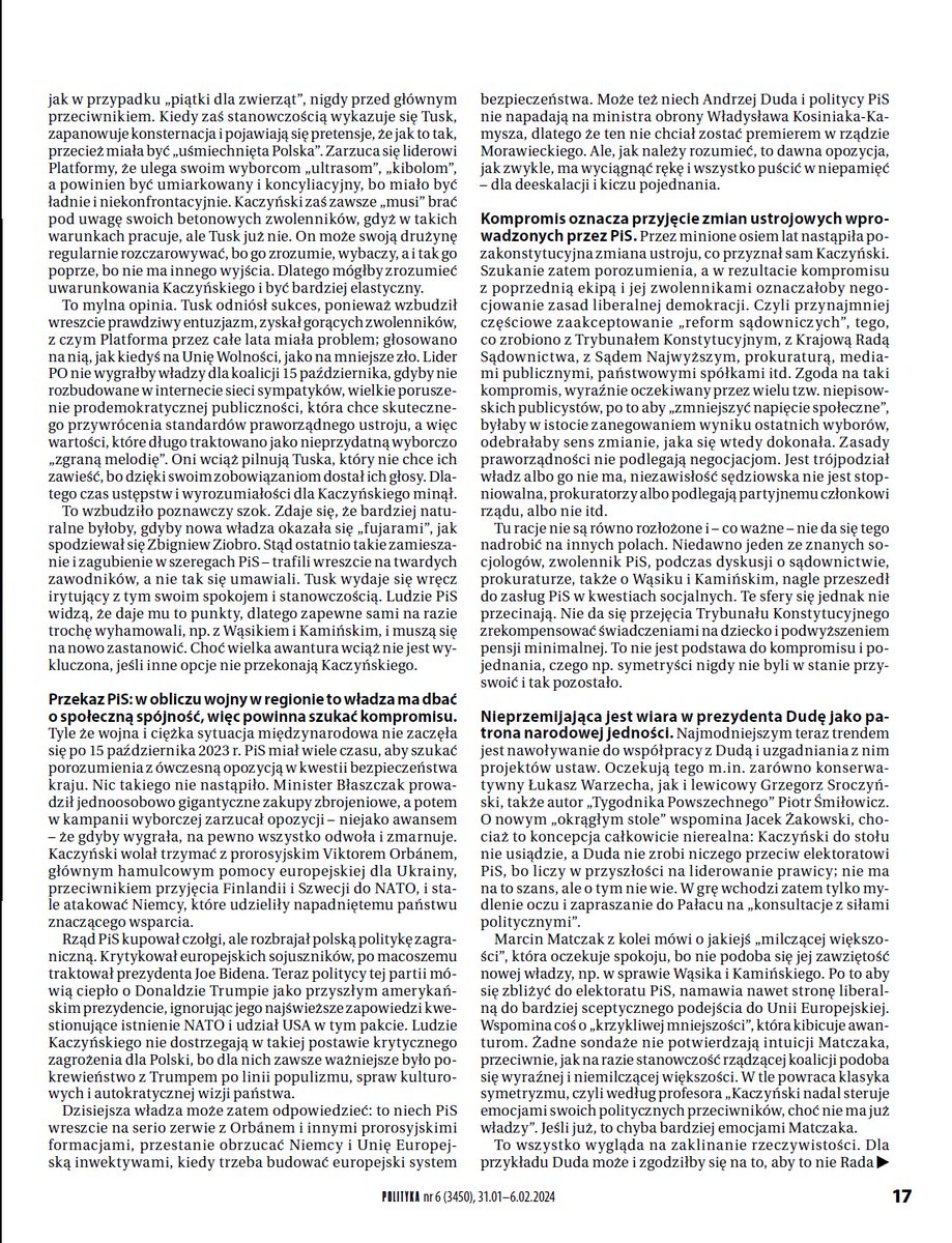LeskiPiotr's tweet image. Janicki: &quot;Tusk nie wygrałby, gdyby nie rozbudowane w internecie sieci sympatyków, wielkie poruszenie prodemokratycznej publiczności, która chce skutecznego przywrócenia standardów praworządnego ustroju. (...) czas ustępstw i wyrozumiałości dla Kaczyńskiego minął&quot;

Tekst wybitny!